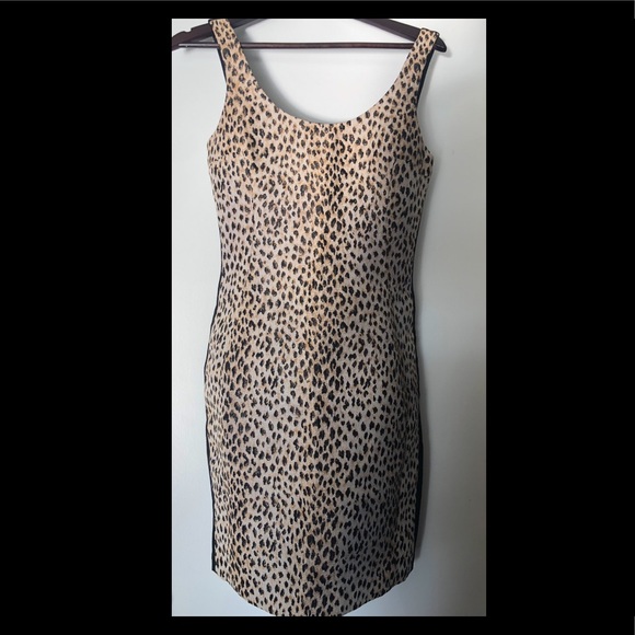animal print fitted dress